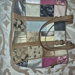 Coach Multicolor Patchwork Tote